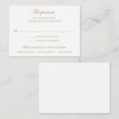 金ゴールドフォーマル伝統的のミニRSVPカード ノートカード (正面/裏面)