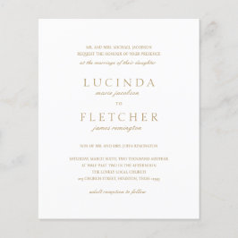 金ゴールドフォーマルQRコード予算結婚式招待状