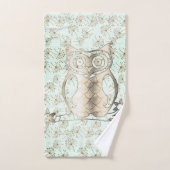 金ゴールドフクロウ バスタオルセット (ハンドタオル)