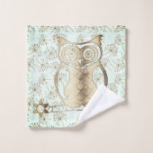 金ゴールドフクロウ バスタオルセット (ウォッシュタオル)