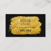 金ゴールドフフェイクォイルブラシ紹介カード 紹介カード (正面)