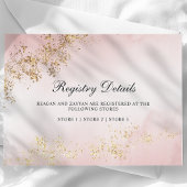 金ゴールドフモダンレックス赤面ピ結婚ンクのレジストリ エンクロージャーカード