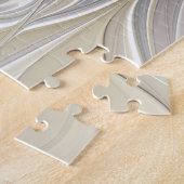 金ゴールドフラクタルモダン抽象芸術で花盛り ジグソーパズル (側面)