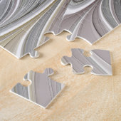 金ゴールドフラクタルモダン抽象芸術で花盛り ジグソーパズル (側面)