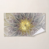 金ゴールドフラクタルモダン抽象芸術で花盛り バスタオルセット (ハンドタオル)