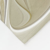 金ゴールドフラクタルモダン抽象芸術で花盛り フリースブランケット (角)