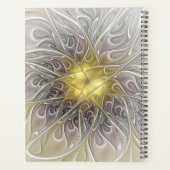 金ゴールドフラクタルモダン抽象芸術で花盛り プランナー手帳 (裏面)