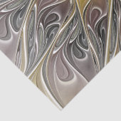 金ゴールドフラクタルモダン抽象芸術で花盛り 薄葉紙 (詳細)