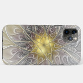 金ゴールドフラクタルモダン抽象芸術で花盛り Case-Mate iPhoneケース (裏面(横))