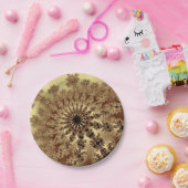 金ゴールドフラクタル ペーパープレート (パーティー)