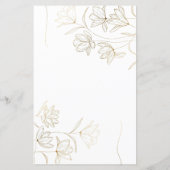 金ゴールドフラワーディナーメニューカード (裏面)