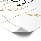 金ゴールドフラワーブライダルシャワーフォトプロップポスター ポスター (角)