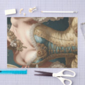 金ゴールドフランスのパリジャンロココルセットデコページ紙 薄葉紙 (クラフト)