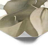 金ゴールドフランスのフローラエレガントブライダルシャワー茶 ポスター (角)