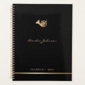 金ゴールドフランスのホーエレガントン音楽2026年プランナー プランナー手帳 (正面)