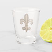 金ゴールドフランスの（紋章の）フラ・ダ・リ ショットグラス (裏面)
