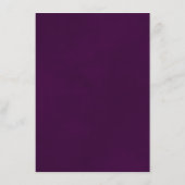 金ゴールドフリルエレガントプラムパープル結婚ズ詳細 エンクロージャーカード (裏面)