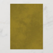 金ゴールドフリルエレガント金ゴールドオン白結婚詳細 エンクロージャーカード (裏面)