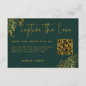 金ゴールドフリル華美が愛のQRコードをキャプチャ エンクロージャーカード (正面)