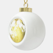 金ゴールドフルムーンクリスマスホリデー セラミックボールオーナメント (右)