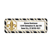 金ゴールドフルーアデリスの黒い金ゴールドのアドレストライプス ラベル (正面)