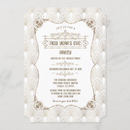 金ゴールドフルーアデリスアールデコ大晦日パーティー 招待状