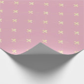 金ゴールドフルーアデリスオンピンク ラッピングペーパー (角)