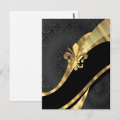 金ゴールドフルーアデリスオンブラック ポストカード (正面/裏面)