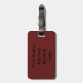 金ゴールドフルーアデリスパーソナライズされた ラゲッジタグ (裏面縦)