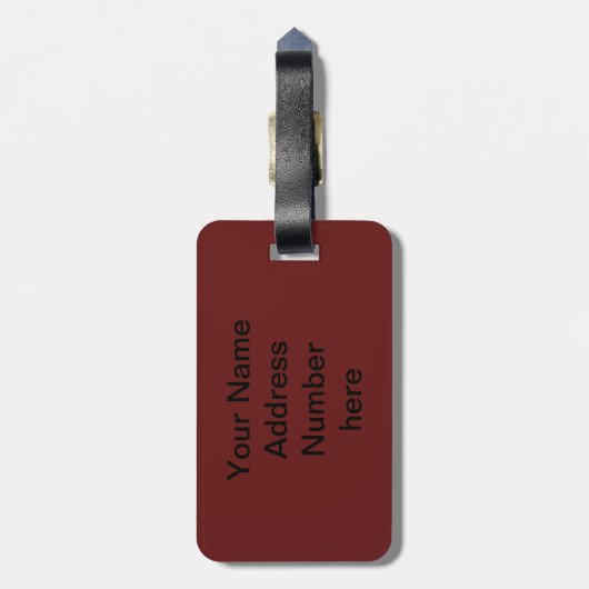 金ゴールドフルーアデリスパーソナライズされた ラゲッジタグ (裏面縦)