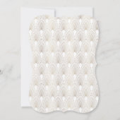 金ゴールドフルーアデリス素晴らしギャツビー20年代スタイル結婚ズ 招待状 (裏面)