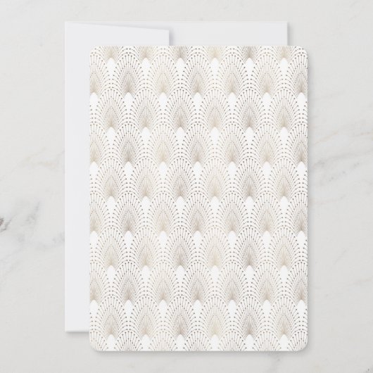 金ゴールドフルーアデリス素晴らしギャツビー20sブライダルシャワー 招待状 (裏面)