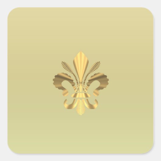 金ゴールドフルーアデリス スクエアシール (正面)