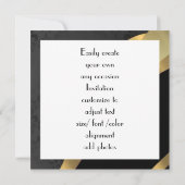 金ゴールドフルーアデリス（ブラックダマスク） 招待状 (裏面)