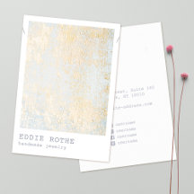 金ゴールドフレイクネックレスディスプレイ名刺