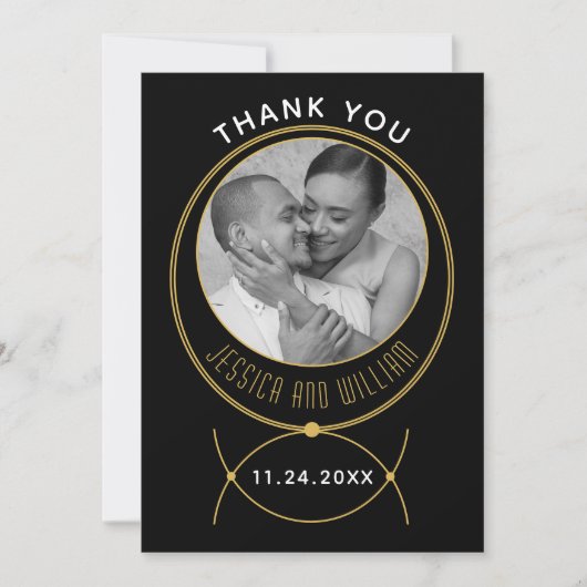 金ゴールドフレインスパイアー結婚ムの写真 サンキューカード (正面)