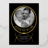 金ゴールドフレインスパイアー結婚ムの写真 箔招待状 (正面)