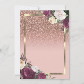 金ゴールドフレエレガントームブルゴーニュバラキンセアニラ 招待状 (裏面)