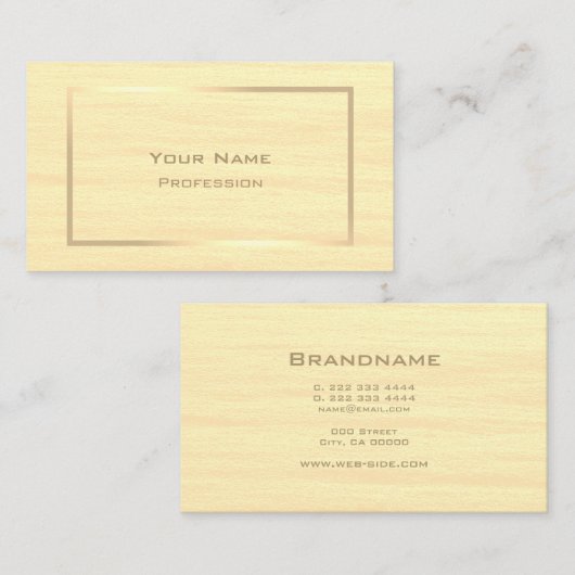 金ゴールドフレエレガントームプロフェッショナル 名刺 (正面/裏面)