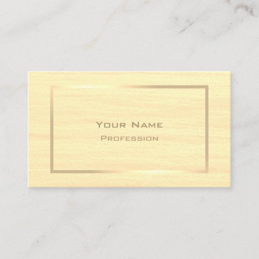 金ゴールドフレエレガントームプロフェッショナル 名刺 (正面)