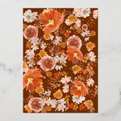 金ゴールドフレエレガントームボホテラコッタリースフローラ 箔招待状 (裏面)