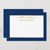 金ゴールドフレエレガントーム→サイズを選択→ネービーブルー ノートカード (正面/裏面)
