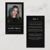 金ゴールドフレシンプルームモダン祈りの言葉カード 名刺 (正面/裏面)