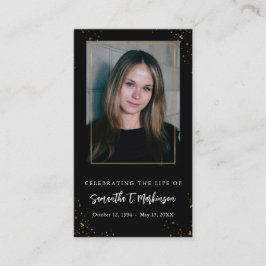 金ゴールドフレシンプルームモダン祈りの言葉カード 名刺