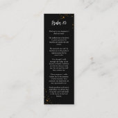 金ゴールドフレシンプルーモダンム斑点ブックマーク スキニー名刺 (裏面)