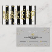 金ゴールドフレークグリッターグラムミニマル美しいメイクアップバス 名刺 (正面/裏面)