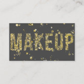 金ゴールドフレークグリッターグラムミニマル美しいメイクアップ 名刺 (正面)