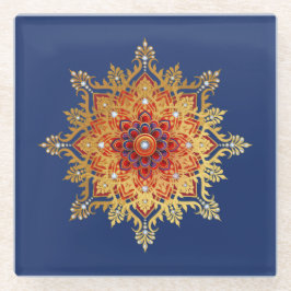 金ゴールドフレークコースター ガラスコースター