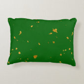 金ゴールドフレークスオンエメラルドグリーン アクセントクッション (裏面)