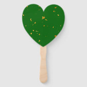 金ゴールドフレークスオンエメラルドグリーン ハンドファン (正面)